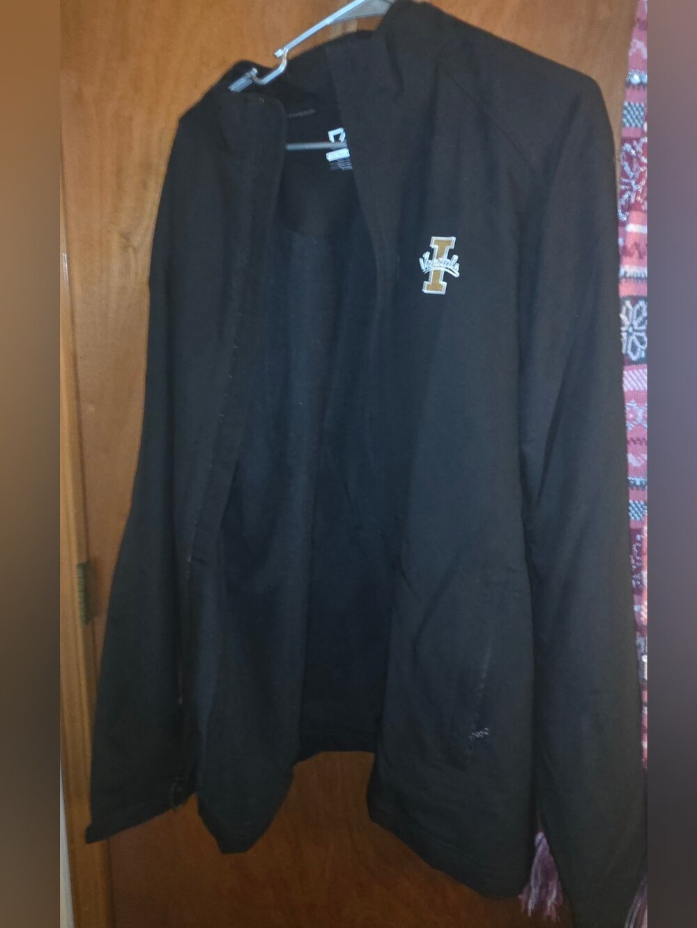Black Athletic Jacket with Gold Logo